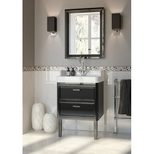 Kerama Marazzi Тумба под раковину Pompei 60, 2 ящика, черная