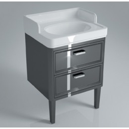 Kerama Marazzi Тумба под раковину Pompei 60, 2 ящика, черная