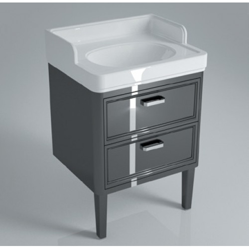 Kerama Marazzi Тумба под раковину Pompei 60, 2 ящика, черная