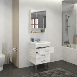 Comforty Мебель для ванной Никосия 60Н дуб белый