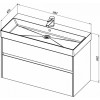 Aquanet Тумба под раковину Бруклин 100 подвесная черная матовая