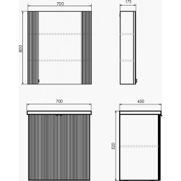 Comforty Мебель для ванной Лима 70П подвесная белая матовая