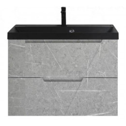 BelBagno Тумба с раковиной Vittoria 80 подвесная Toros Bianco с раковиной BB800/450-LV-ART-AST-NERO
