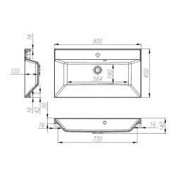 BelBagno Тумба с раковиной Vittoria 80 подвесная Toros Bianco с раковиной BB800/450-LV-ART-AST-NERO