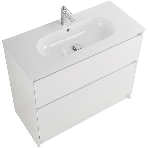 BelBagno Тумба с раковиной Kraft 100 напольная Bianco Opaco с раковиной LOV-1000-LVB