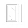 BelBagno Зеркало SPC-KRAFT-500-800-LED-TCH-WARM-NERO