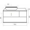 Misty Тумба под раковину Коломбо 100 L подвесная дуб галифакс/антрацит