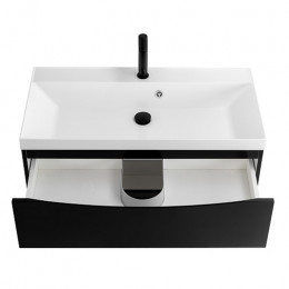 BelBagno Тумба с раковиной Marino 80 подвесная Nero Lucido