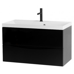 BelBagno Тумба с раковиной Marino 80 подвесная Nero Lucido
