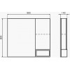 Comforty Зеркальный шкаф Турин 90 дуб бежевый
