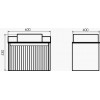Comforty Тумба с раковиной Марсель 60 подвесная белая матовая