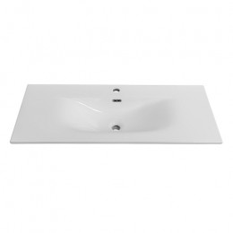 BelBagno Тумба с раковиной Etna 100 подвесная Rovere Bianco с раковиной BB-8099-100