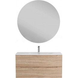 BelBagno Тумба с раковиной Etna 100 подвесная Rovere Bianco с раковиной BB-8099-100