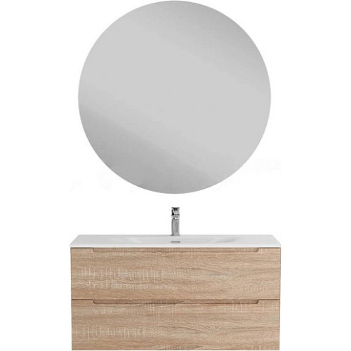 BelBagno Тумба с раковиной Etna 100 подвесная Rovere Bianco с раковиной BB-8099-100