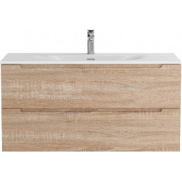BelBagno Тумба с раковиной Etna 100 подвесная Rovere Bianco с раковиной BB-8099-100