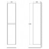 BelBagno Пенал для ванной Kraft 33/160 L Bianco Opaco