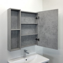 Comforty Зеркальный шкаф Осло 70 бетон серый