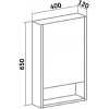 Runo Мебель для ванной Бари Микра 40 R Duo подвесная дуб крафт/белая