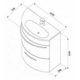 De Aqua Мебель для ванной Эскалада 100 R, зеркало Экстра EXT G 100 F