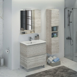 Comforty Тумба с раковиной Верона 75 дуб белый