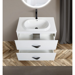 BelBagno Тумба с раковиной Onda-M 80 подвесная Bianco Lucido