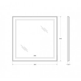 BelBagno Зеркало SPC-KRAFT-800-800-LED-TCH-WARM