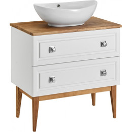 ASB-Woodline Тумба с раковиной Каталина 80 white