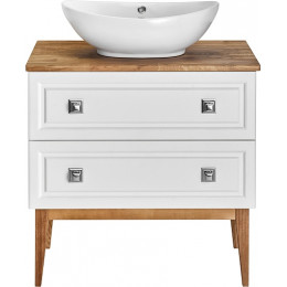 ASB-Woodline Тумба с раковиной Каталина 80 white