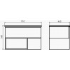 Comforty Тумба с раковиной Франкфурт 90 90EMB подвесная дуб шоколадно-коричневый/черная