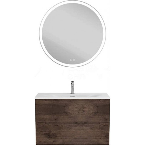BelBagno Тумба с раковиной Etna 80 подвесная Rovere Moro с раковиной BB-8099-80