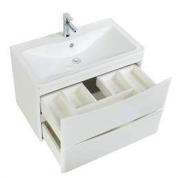 BelBagno Тумба с раковиной Acqua 100 подвесная Bianco Lucido