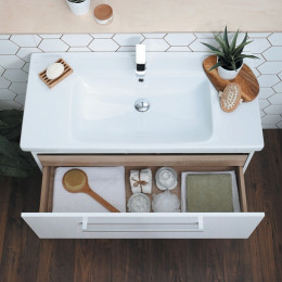 Dreja Тумба с раковиной Big Inn 65 подвесная белая