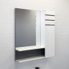 Comforty Зеркальный шкаф Нарва 70 2 белый матовый/графит