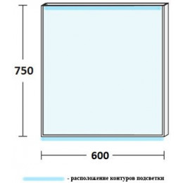 De Aqua Зеркало Алюминиум 6075 AL601060S