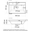Водолей Тумба с раковиной Лайт 60 подвесная белая