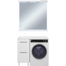 Misty Мебель для ванной Байкал 100 L под стиральную машину белая