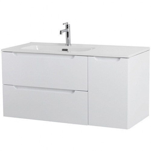 BelBagno Тумба с раковиной Etna 100 L подвесная Bianco Lucido