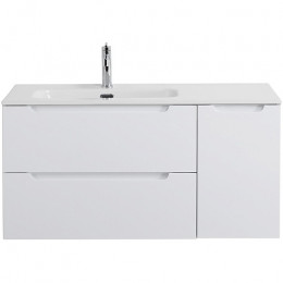 BelBagno Тумба с раковиной Etna 100 L подвесная Bianco Lucido