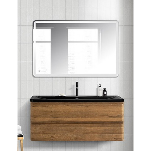 BelBagno Мебель для ванной Albano 120 подвесная Rovere Rustico с раковиной BB1200/455-LV-ART-ALR-NERO