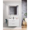 BelBagno Тумба с раковиной Due 80 подвесная Белый металлик