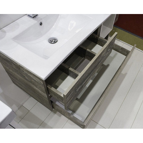 Comforty Тумба с раковиной Турин 90L подвесная дуб бежевый