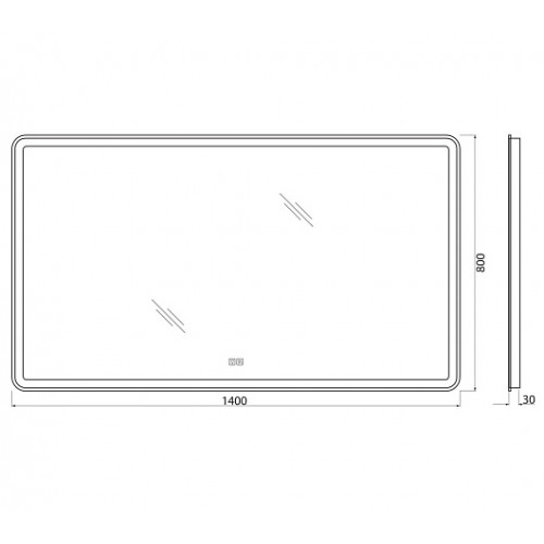 BelBagno Зеркало SPC-MAR-1400-800-LED-TCH-WARM