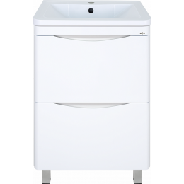 Misty Мебель для ванной Атлантик 60 L 2 ящика белая