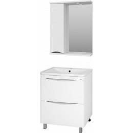 Misty Мебель для ванной Атлантик 60 L 2 ящика белая