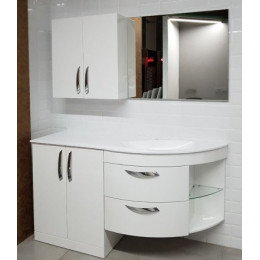 De Aqua Мебель для ванной Трио Люкс 90 L, зеркало Экстра EXT 90 F