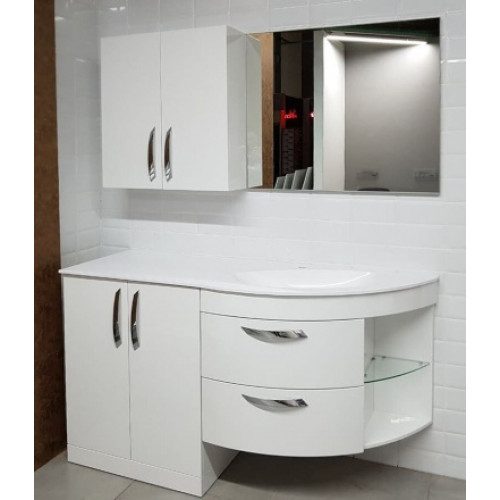 De Aqua Мебель для ванной Трио Люкс 90 L, зеркало Экстра EXT 90 F