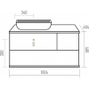 Misty Мебель для ванной Коломбо 100 L подвесная дуб галифакс/антрацит