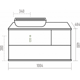 Misty Мебель для ванной Коломбо 100 L подвесная дуб галифакс/антрацит