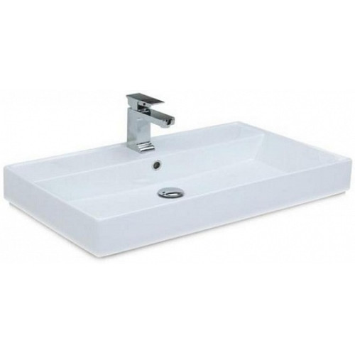 Aquanet Тумба с раковиной Nova Lite 75 белая глянцевая