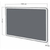 Бриклаер Зеркало Эстель-1 100 LED, сенсор на зеркале